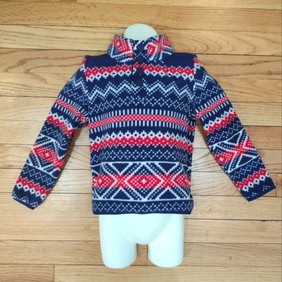 Vineyard Vines Other - Vineyard vines patterned red blue fleece sweater 3T